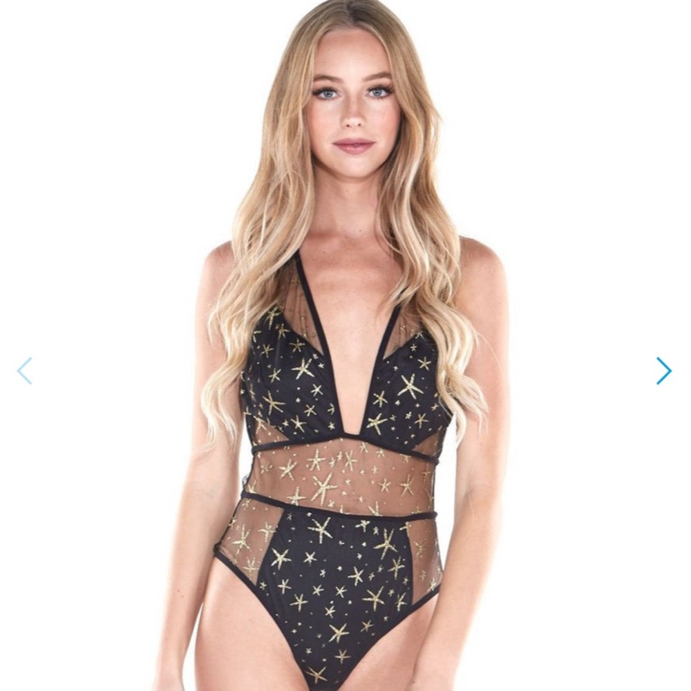 iheartraves estrella mesh bodysuit